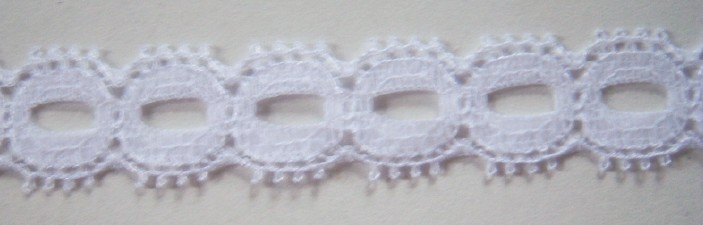 White 3/4" Nylon Lace