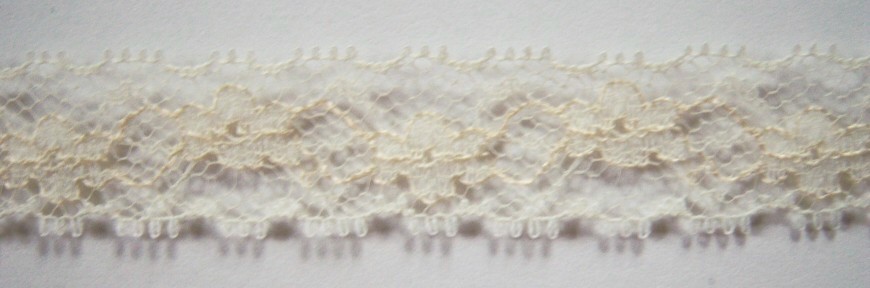 Ivory Craft/Floral 3/4" Lace