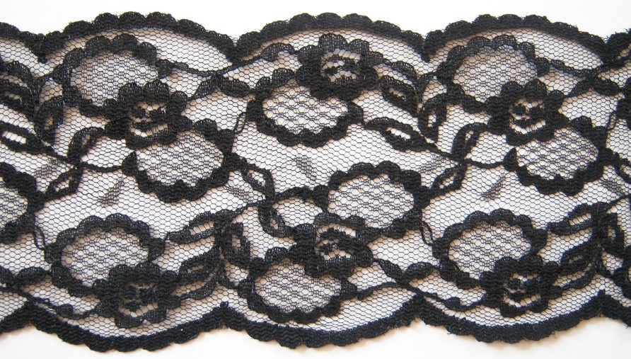 Black 3 1/4" Nylon Lace