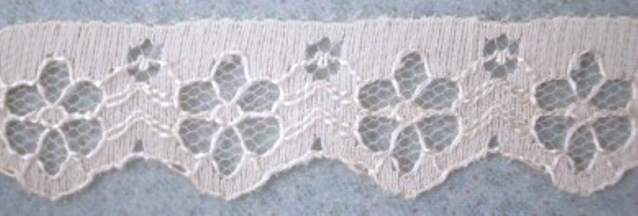 Light Ivory 1" Nylon Lace