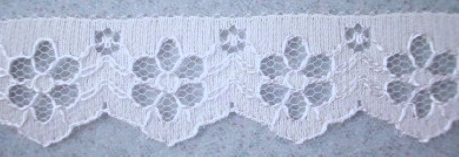 White 1" Nylon Lace