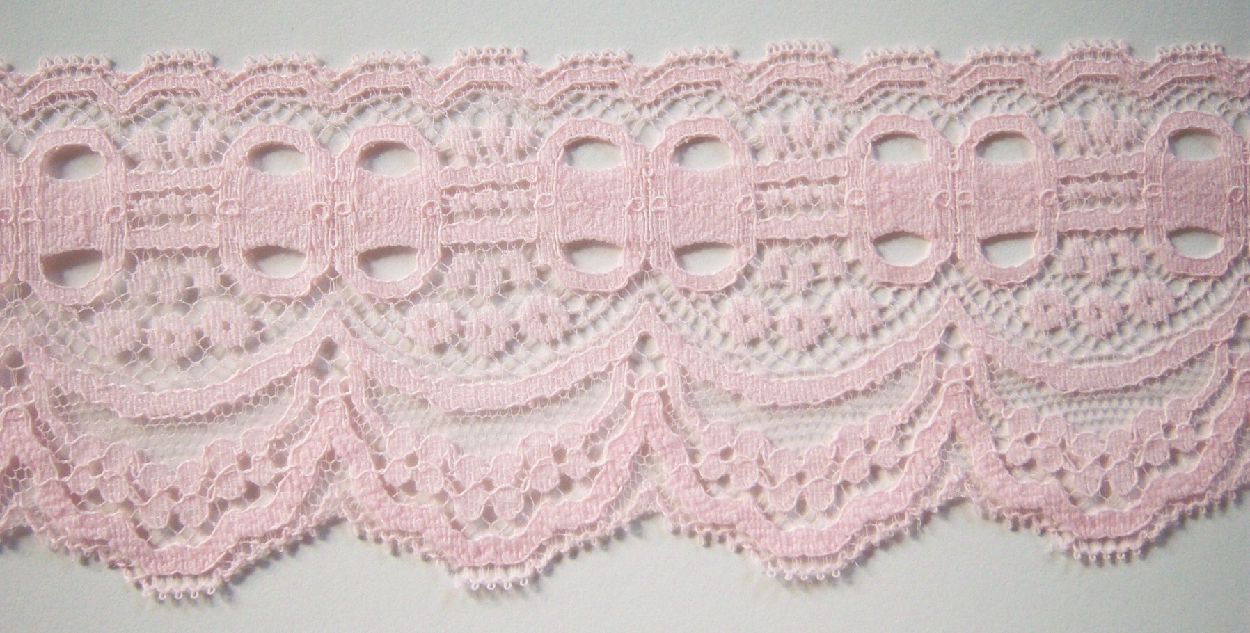 Candy Pink 2 3/4" Nylon Lace