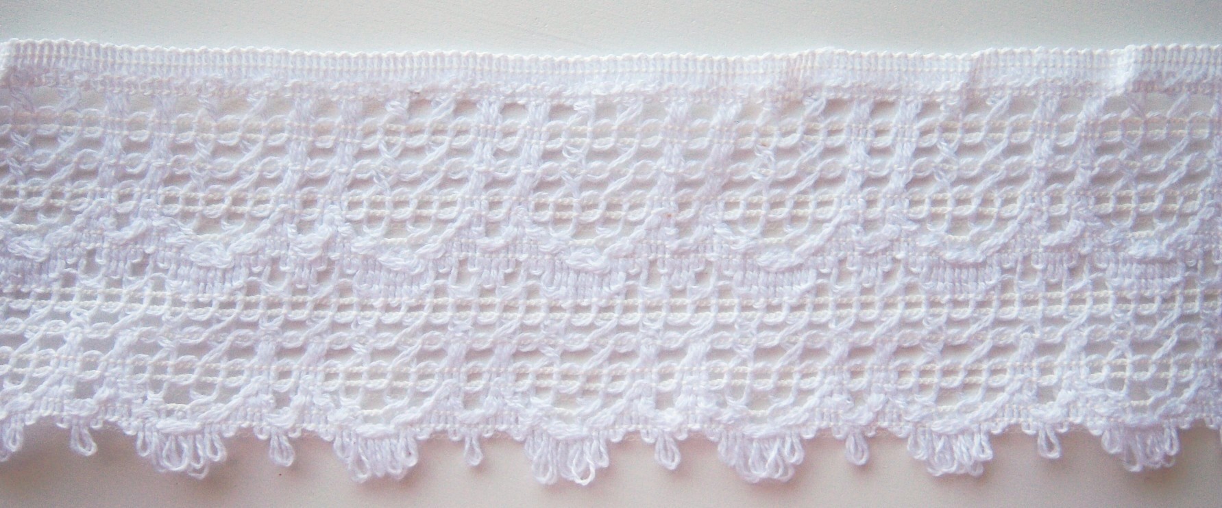 White Nylon 2 1/8" Lace