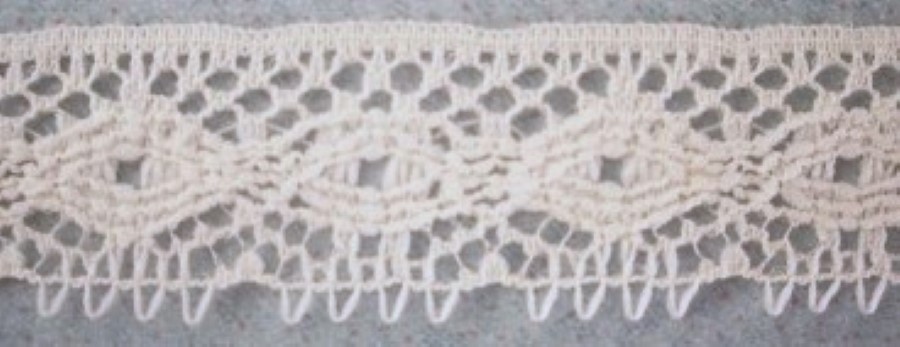 Light Ivory 1" Polyester Lace