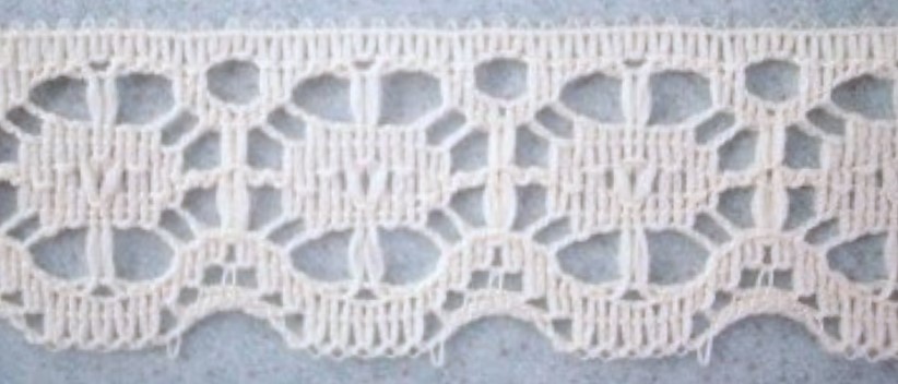 Ivory 1 1/4" Poly Lace