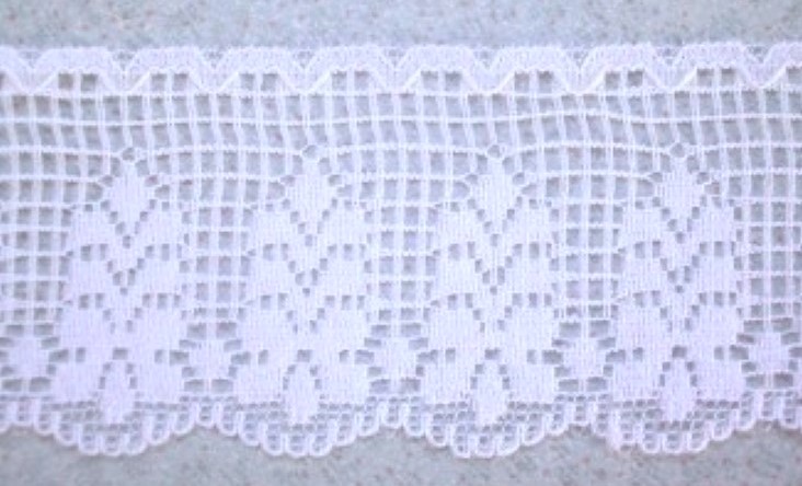 White  1 1/2" Nylon Lace