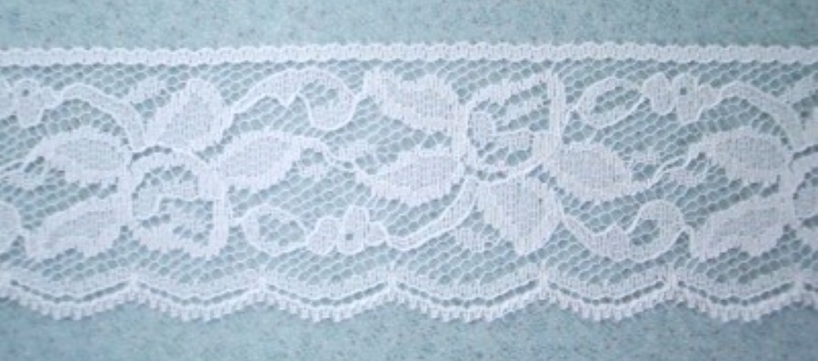 White 1 1/2" Nylon Lace