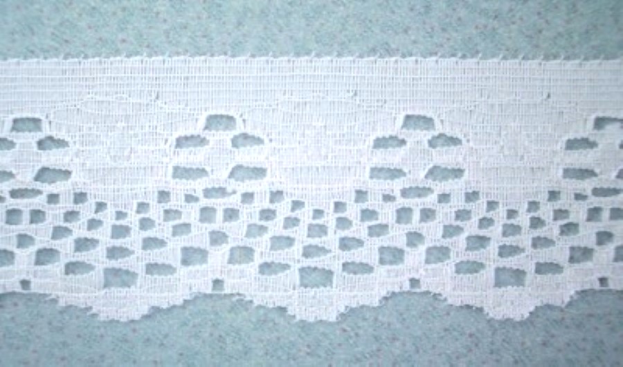 White 1 1/2" Nylon Lace