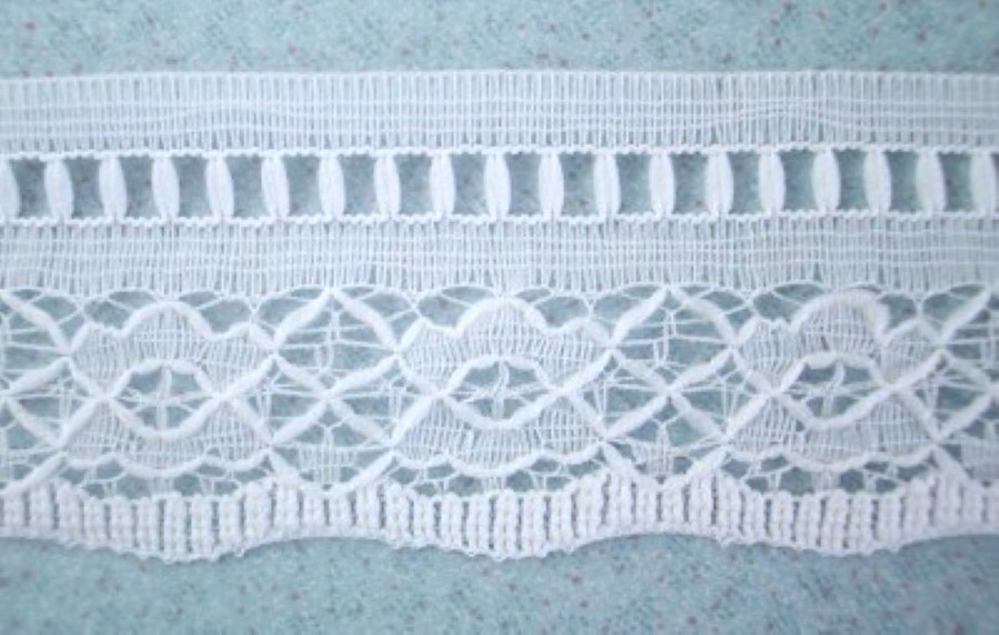 White 1 1/2" Nylon Lace