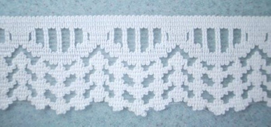 White 1 1/2" Nylon Lace