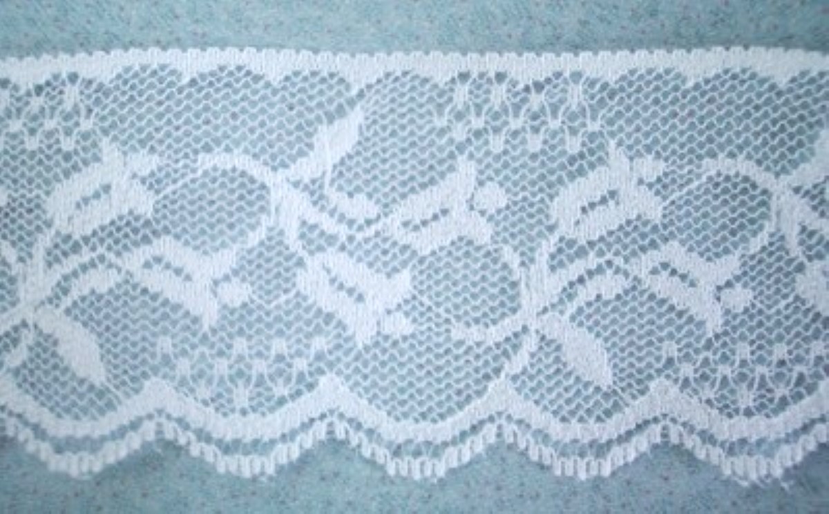 White Nylon 2 1/8" Lace