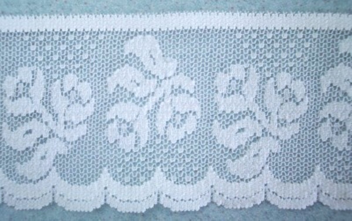 White Nylon 2 3/8" Lace