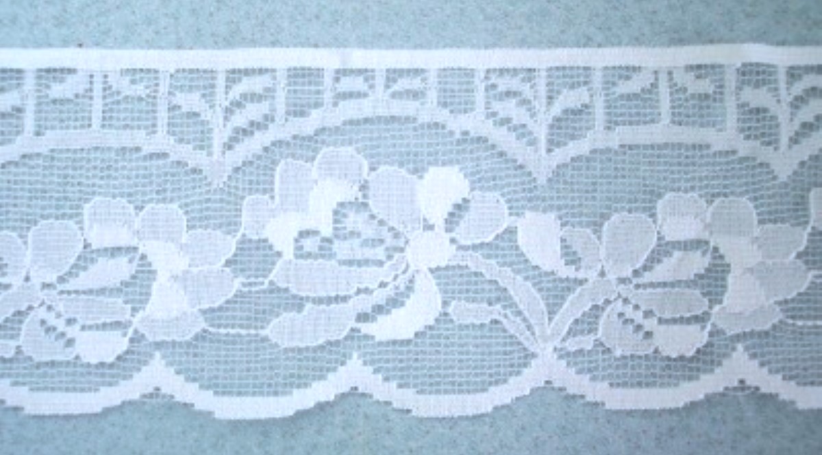 White 2 3/4" Nylon Lace