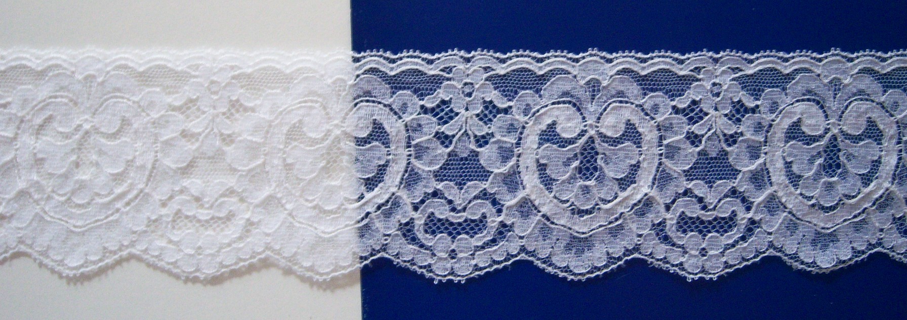 White 2 1/2" Nylon Lace