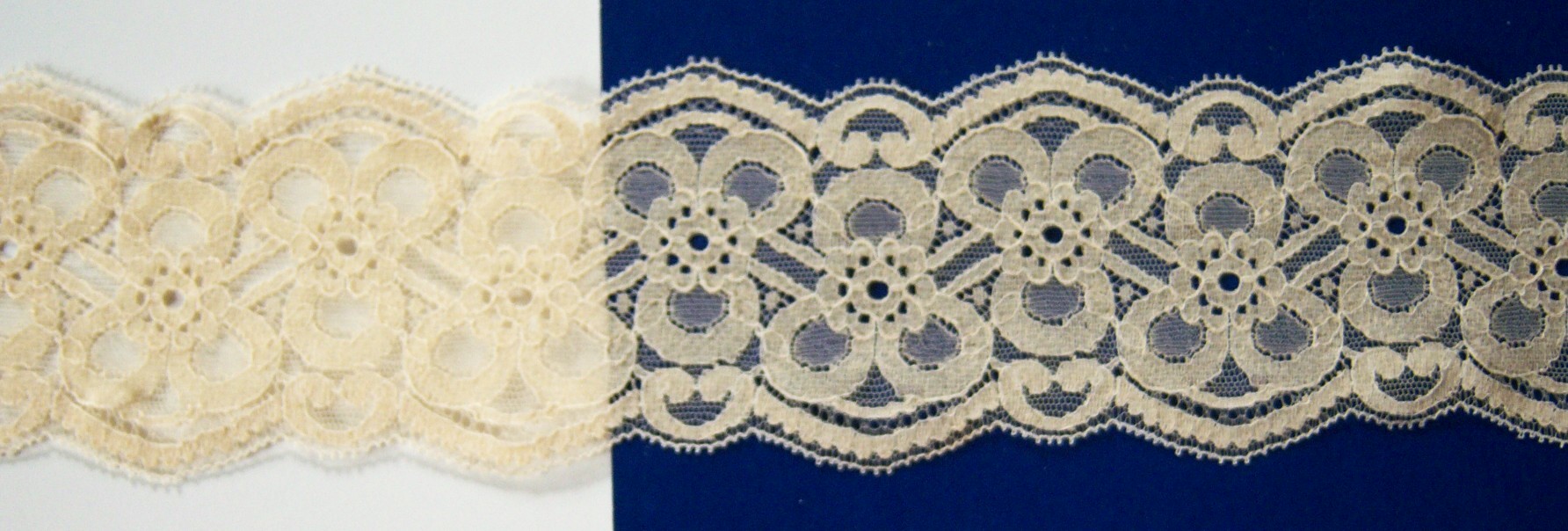 French Ecru Nylon 3 1/4" Lace