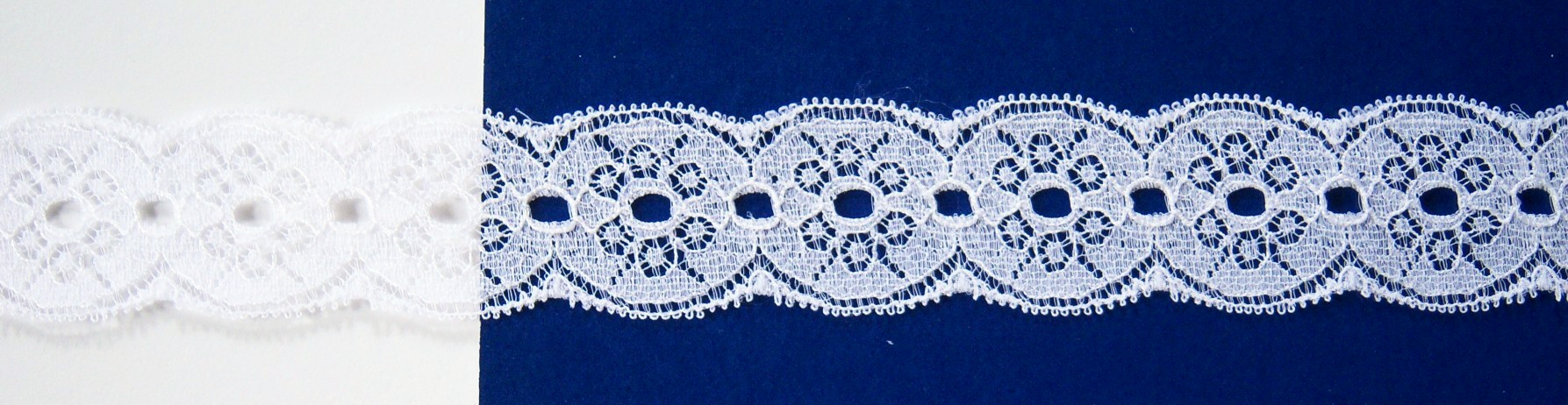 White 1 3/8" Nylon Lace