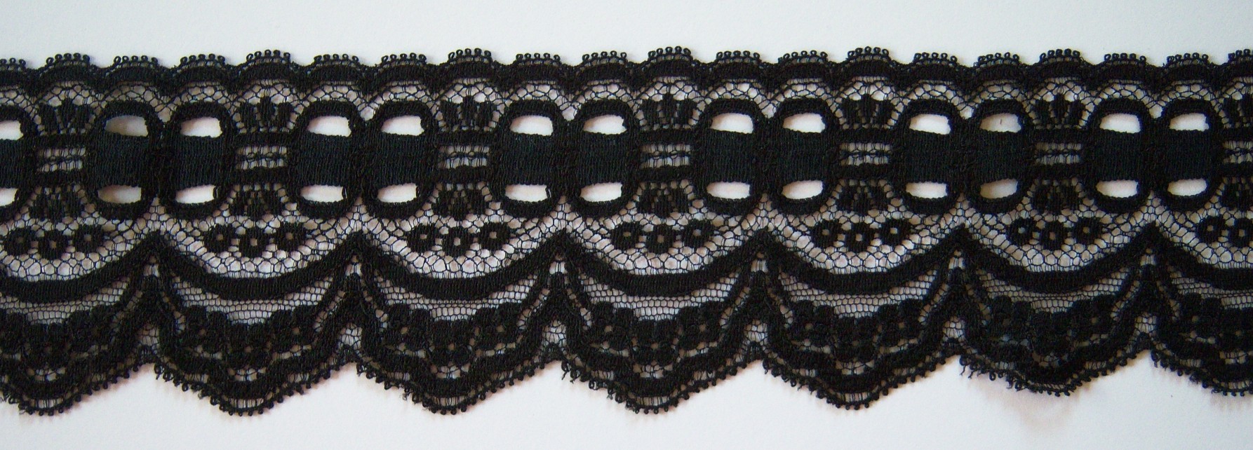 Jet Black 2 1/2" Nylon Lace