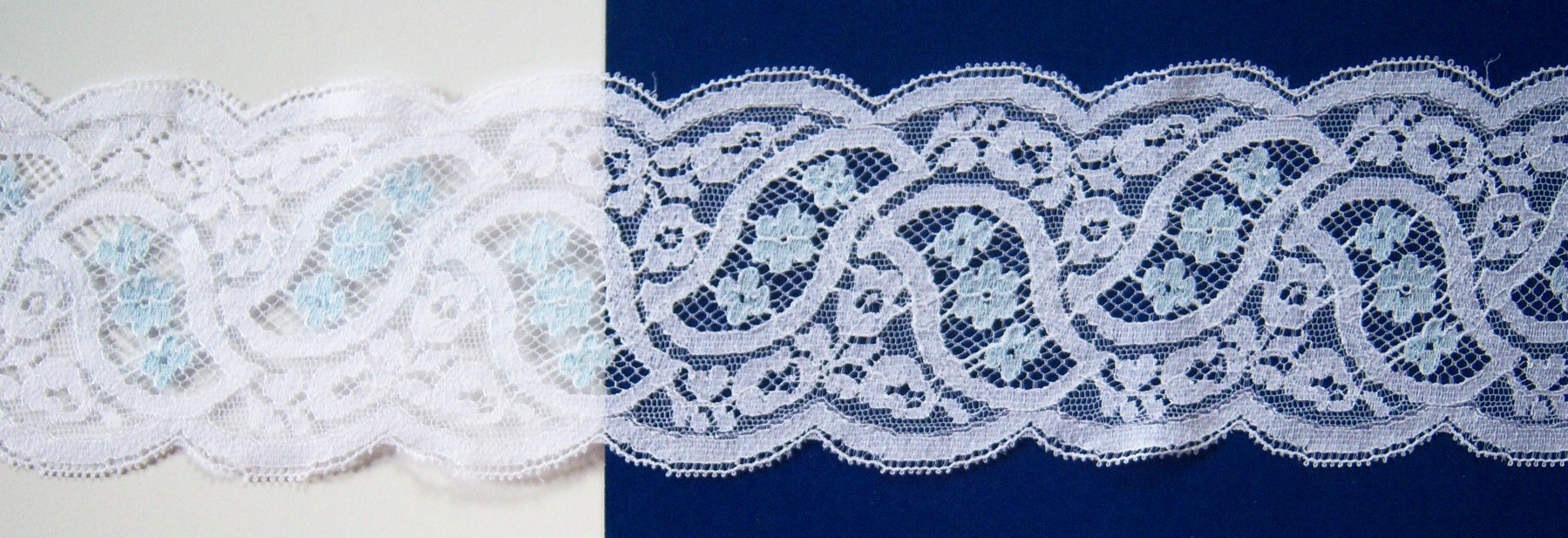 White/Breezy 3 1/2" Nylon Lace