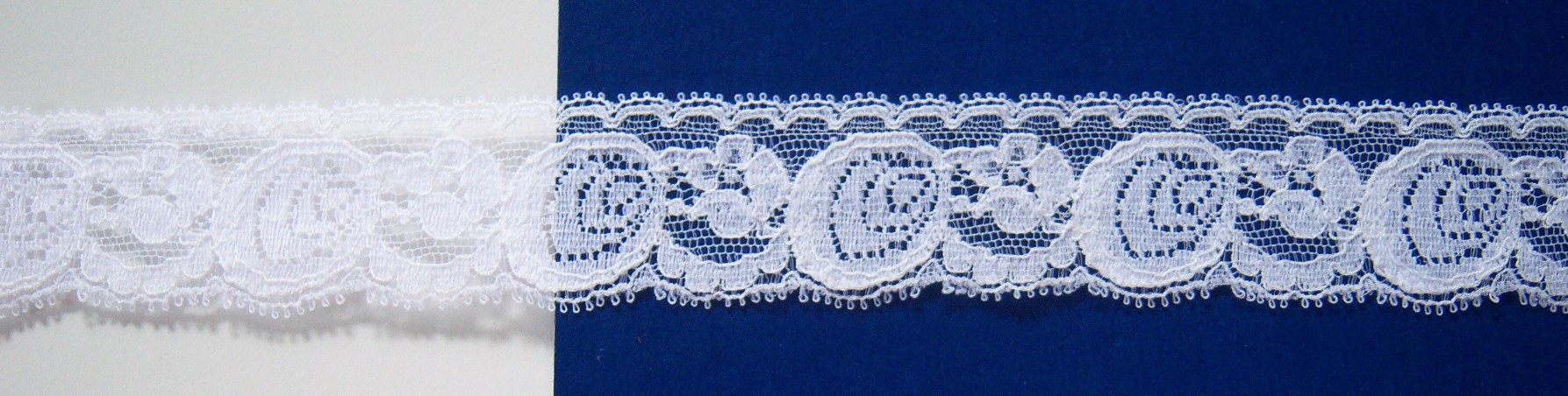 White Nylon 1 3/8" Lace