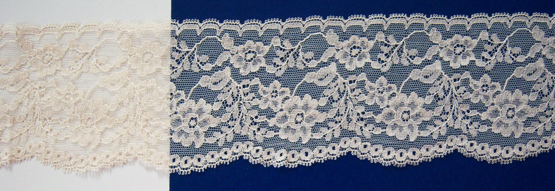 Mal. Ecru 3 3/8" Nylon Lace