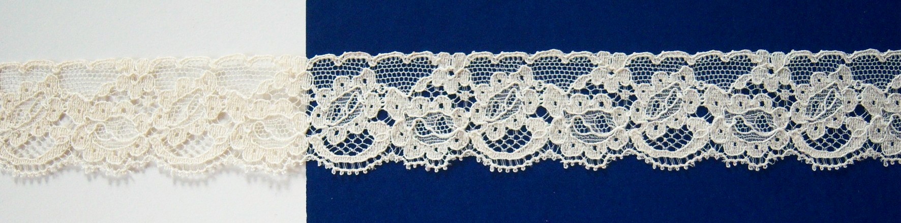 French Ecru 1 1/4" Nylon Lace