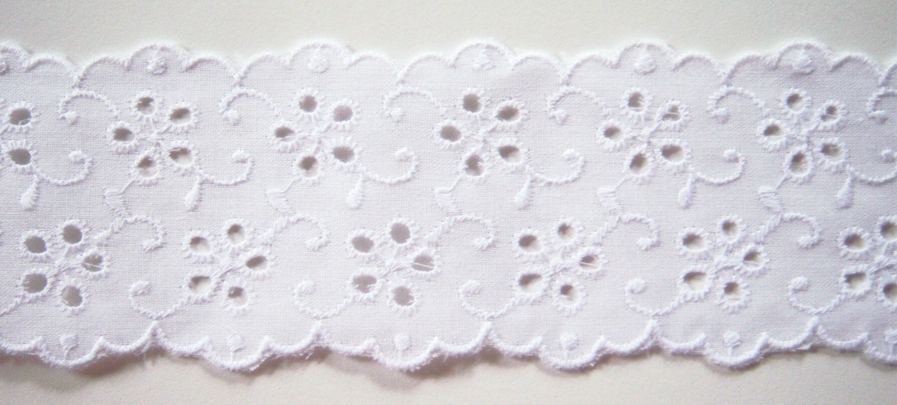 White 2" Eyelet Lace