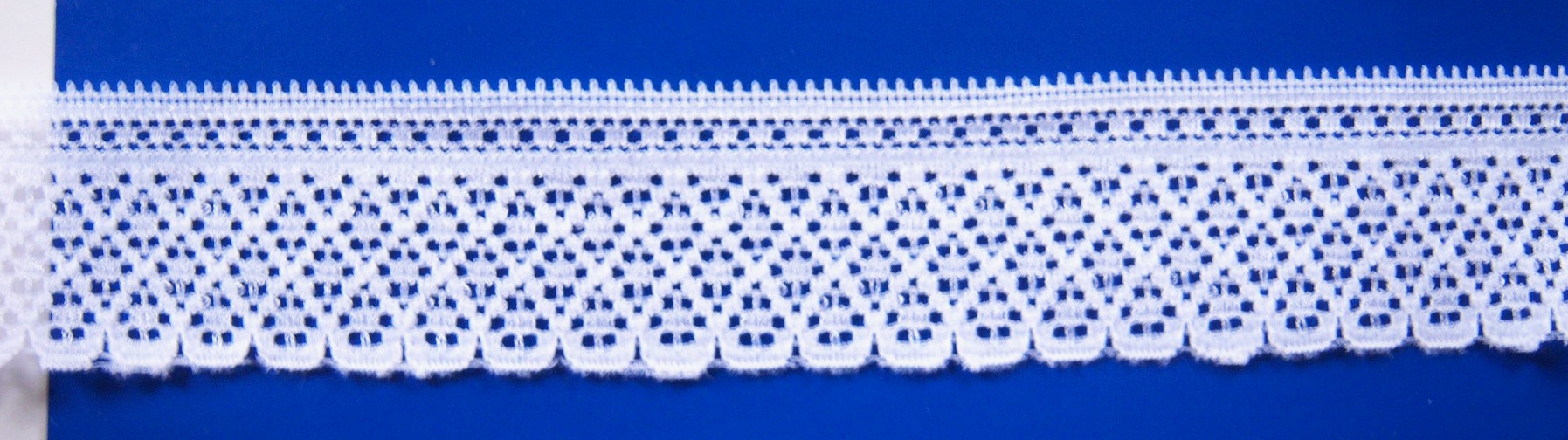 White Shiny Nylon 1 3/8" Lace