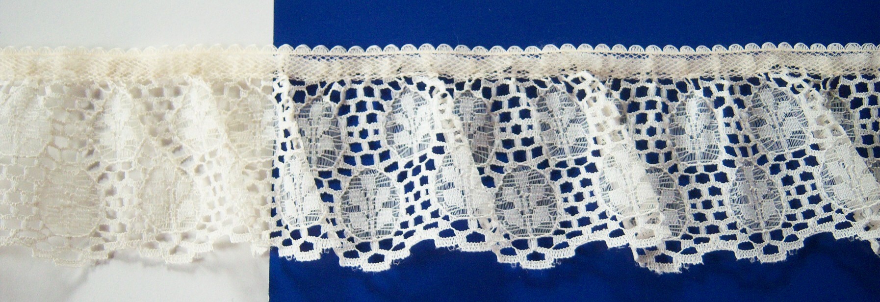 Ecru 2 5/8" Gathered Lace