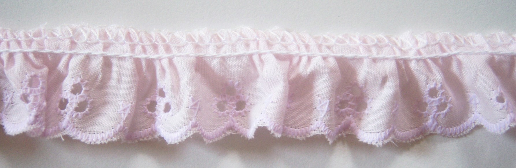 Pink Serged 1" Eyelet