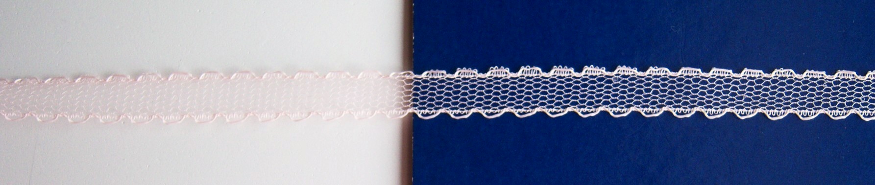 Peach 1/2" Sheer Lace