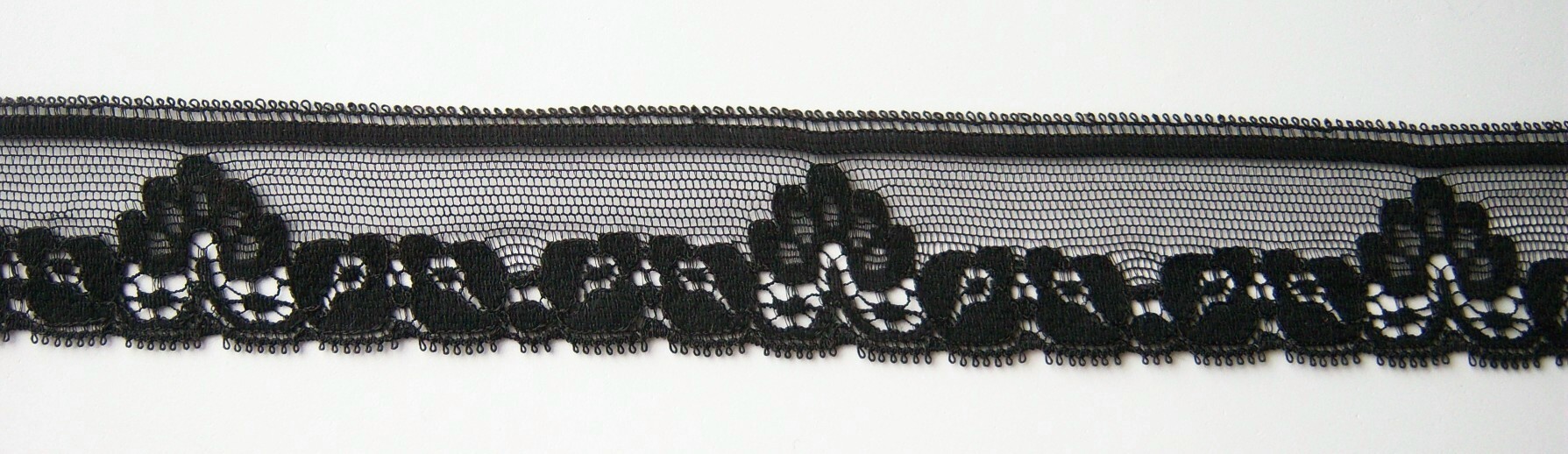 Black 1 1/4" Nylon Lace