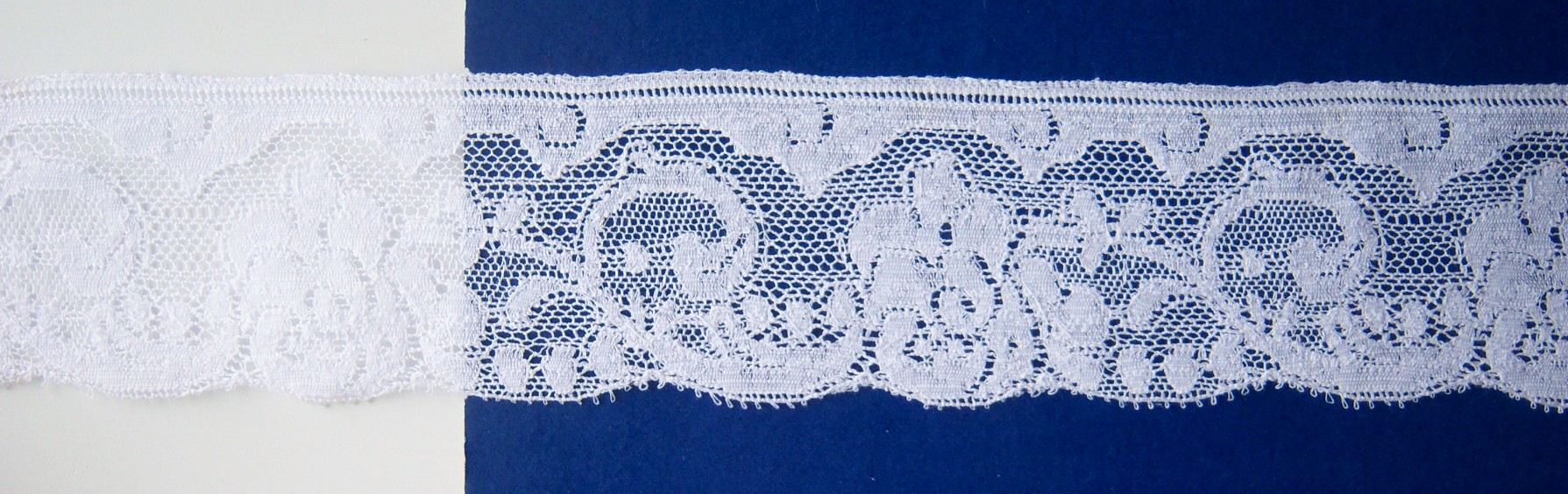 White 2 Inch Nylon Heirloom Lace