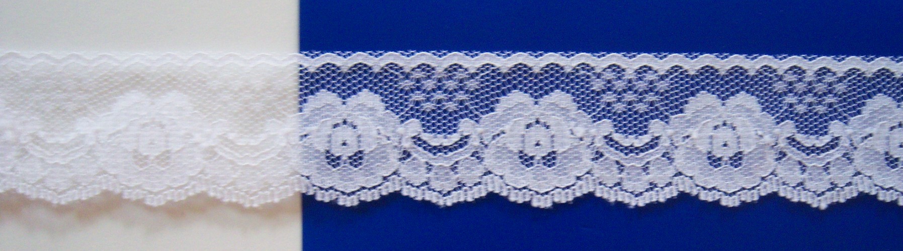 White 1 1/2" Nylon Lace