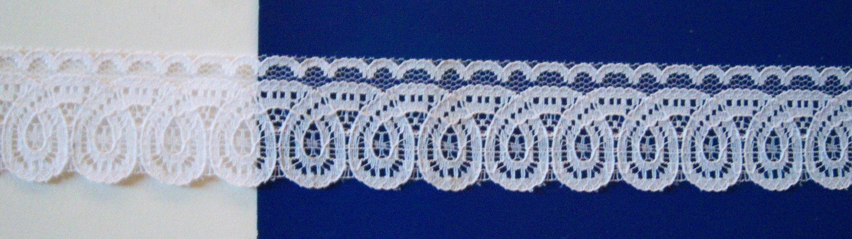 White 1 1/4" Nylon Lace