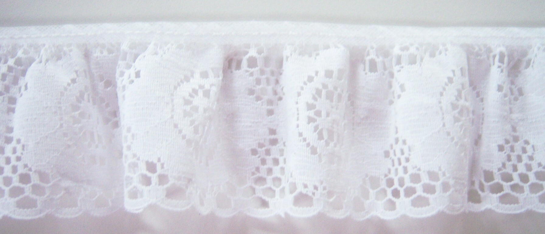 White 2" Ruffled Lace