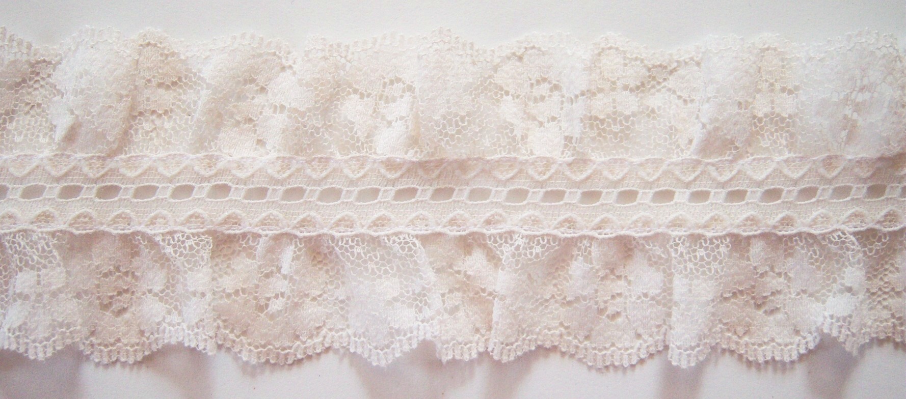 Ivory 2 3/8" Gathered Lace