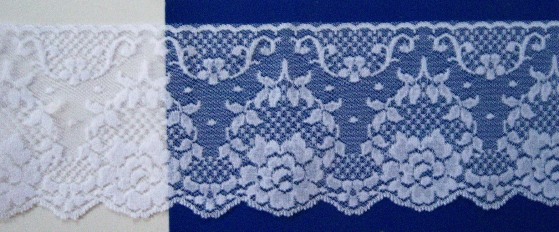 White 3 3/4" Nylon Lace