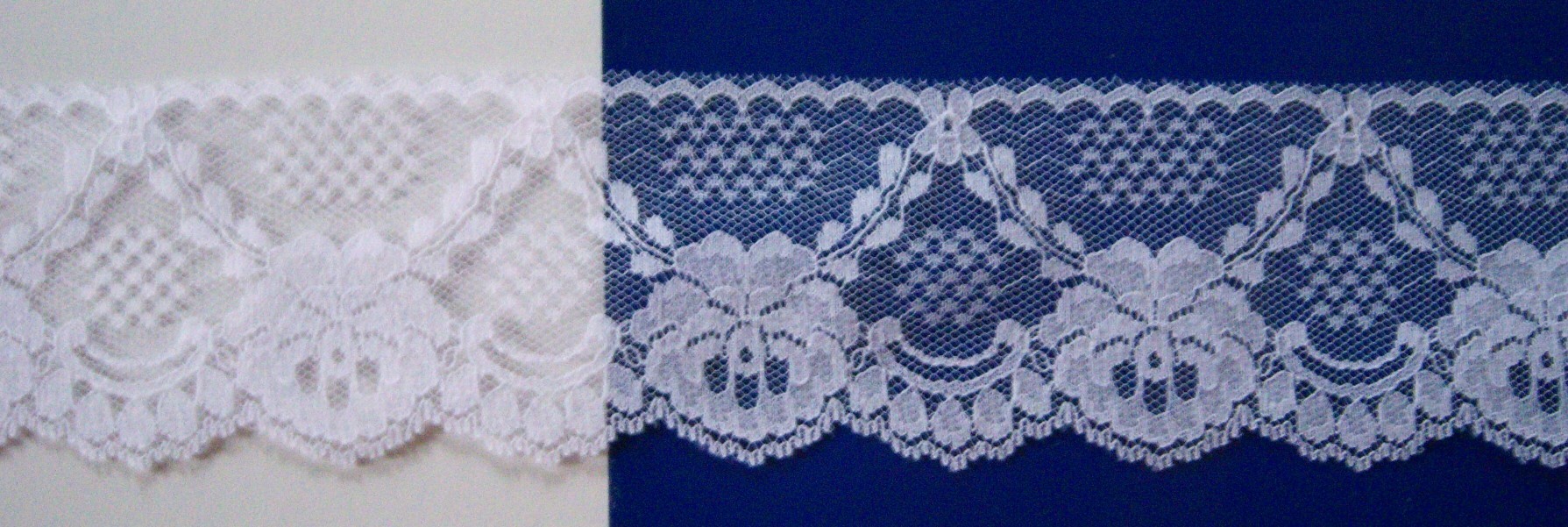 White 2 1/2" Nylon Lace