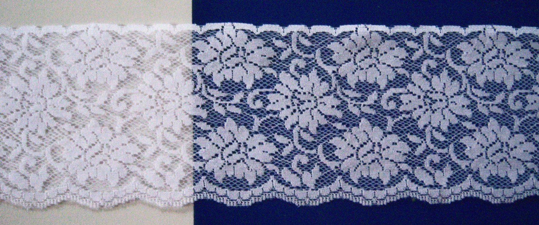 White 3 1/2" Nylon Lace