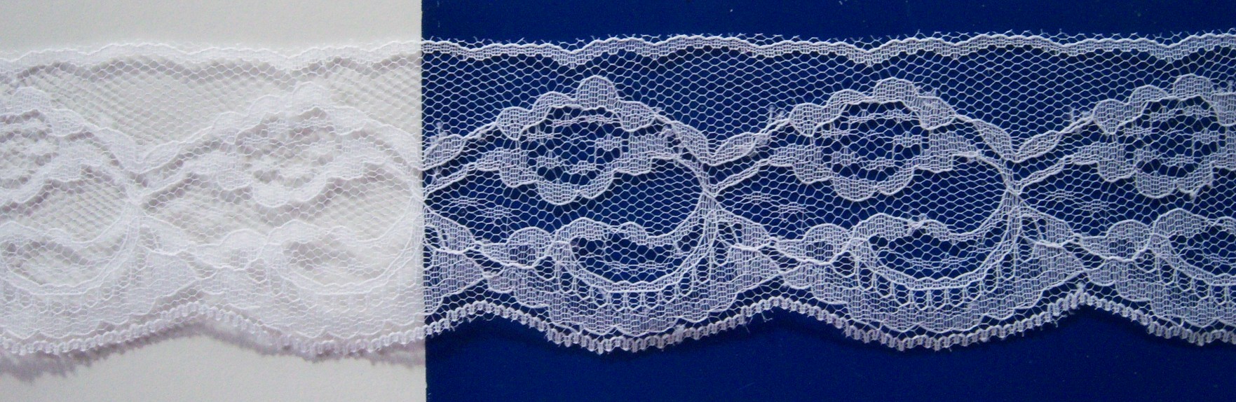 White Firm 3" Nylon Lace