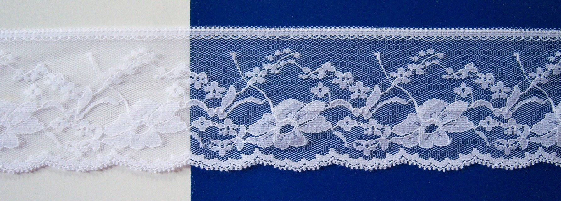 White 2 3/4" Nylon Lace