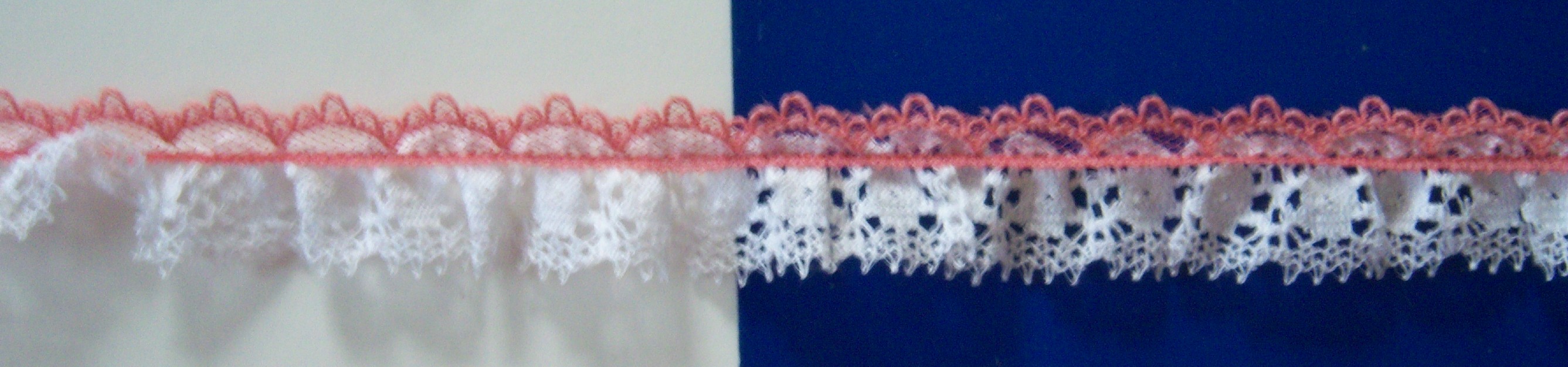 Antique Rose/White 1" Lace