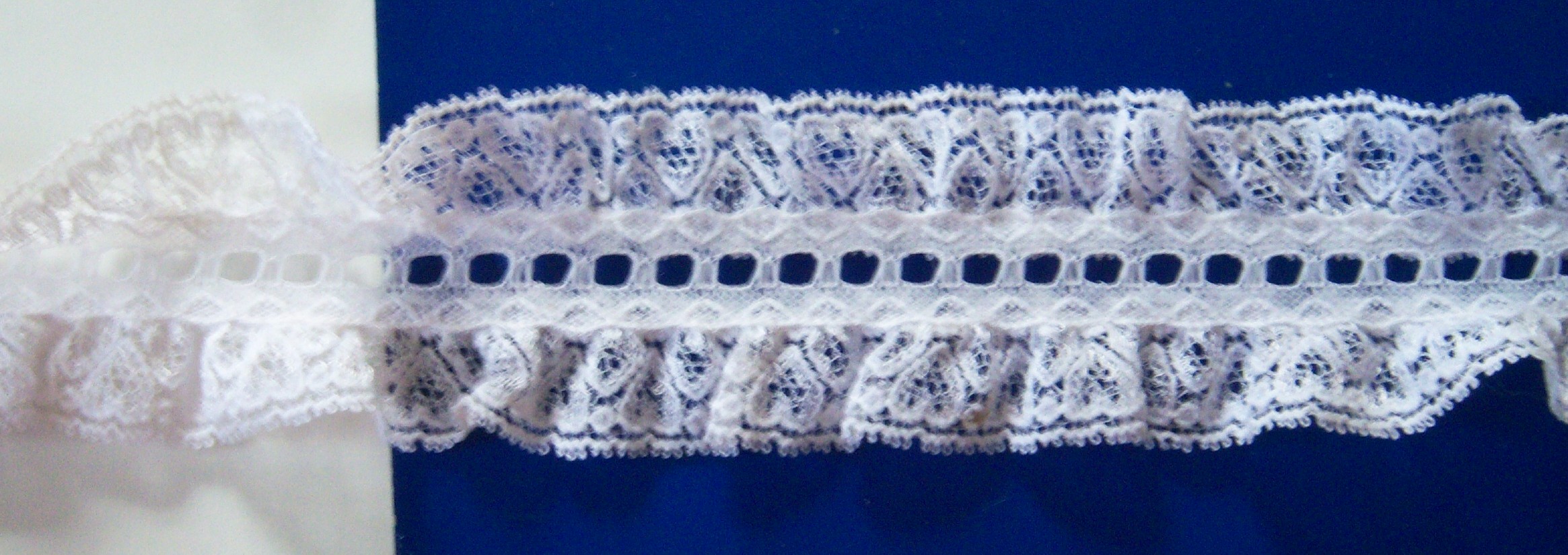 White 2" Gathered Lace