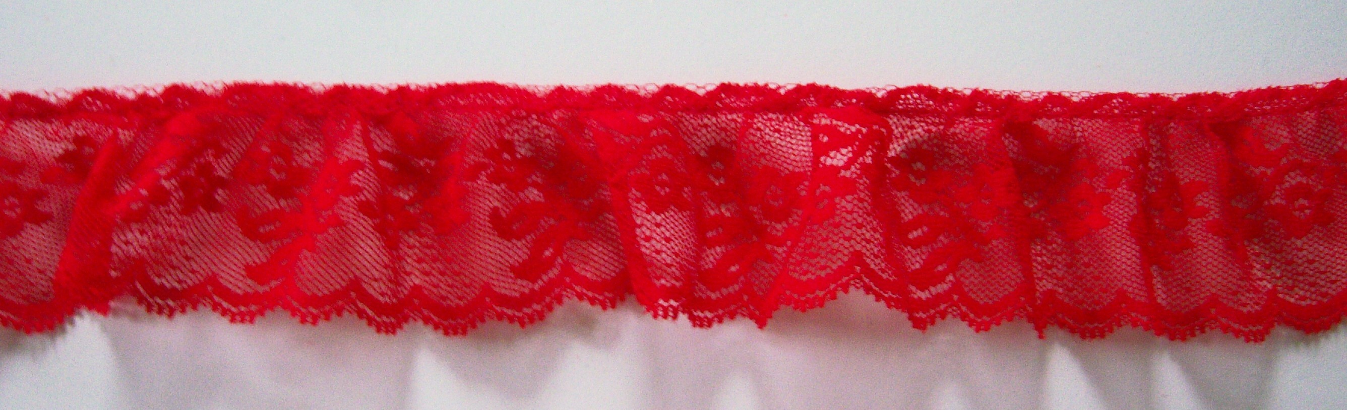 Red 2" Gathered Lace