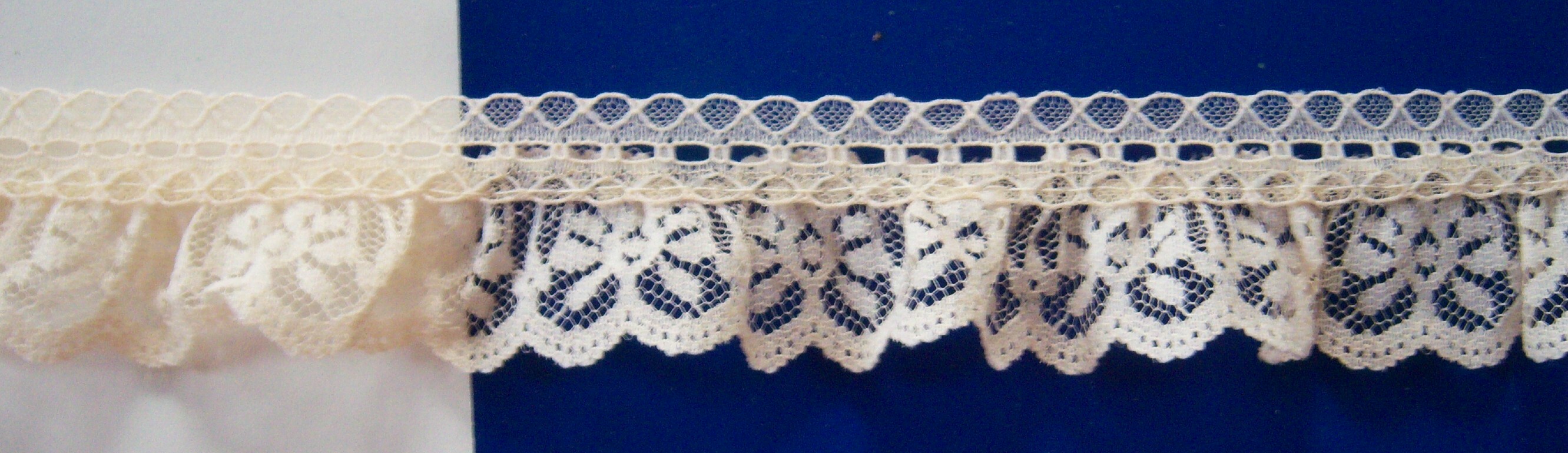 Ivory 1 1/2" Gathered Lace