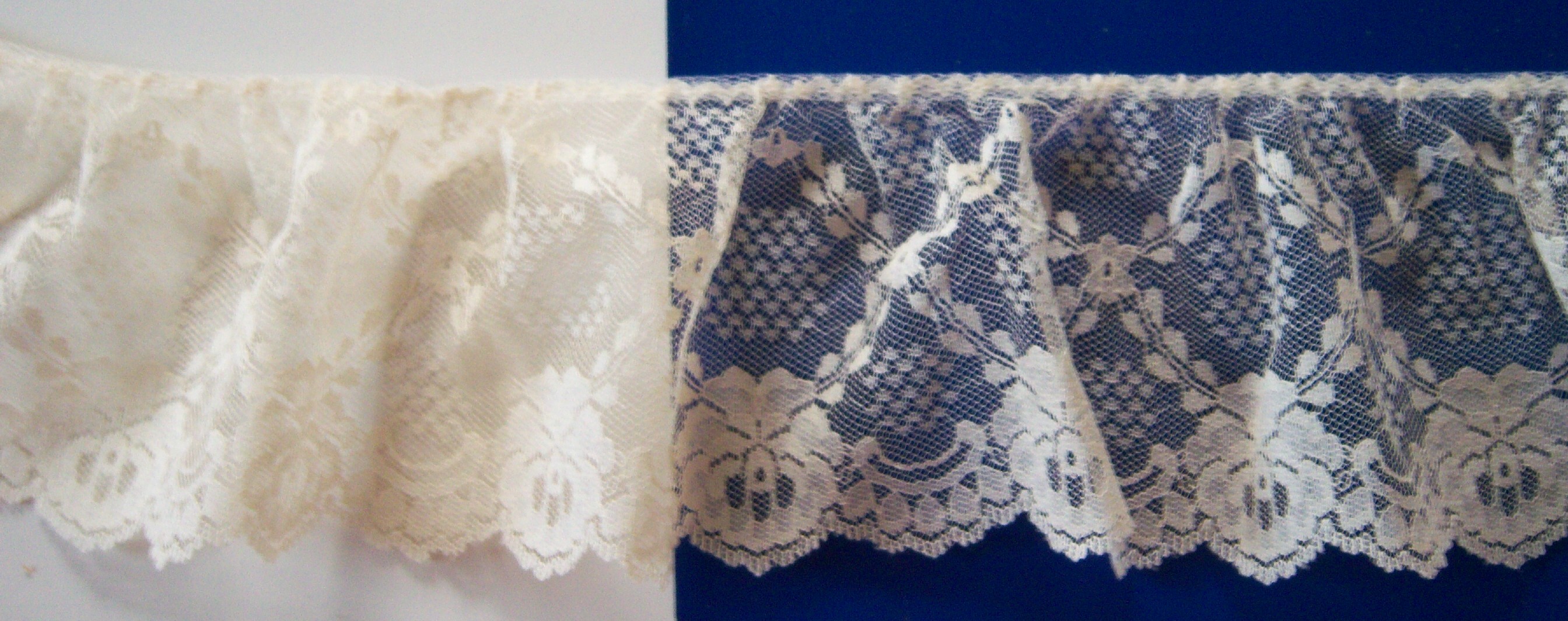 French Ecru 4" Gathered Lace