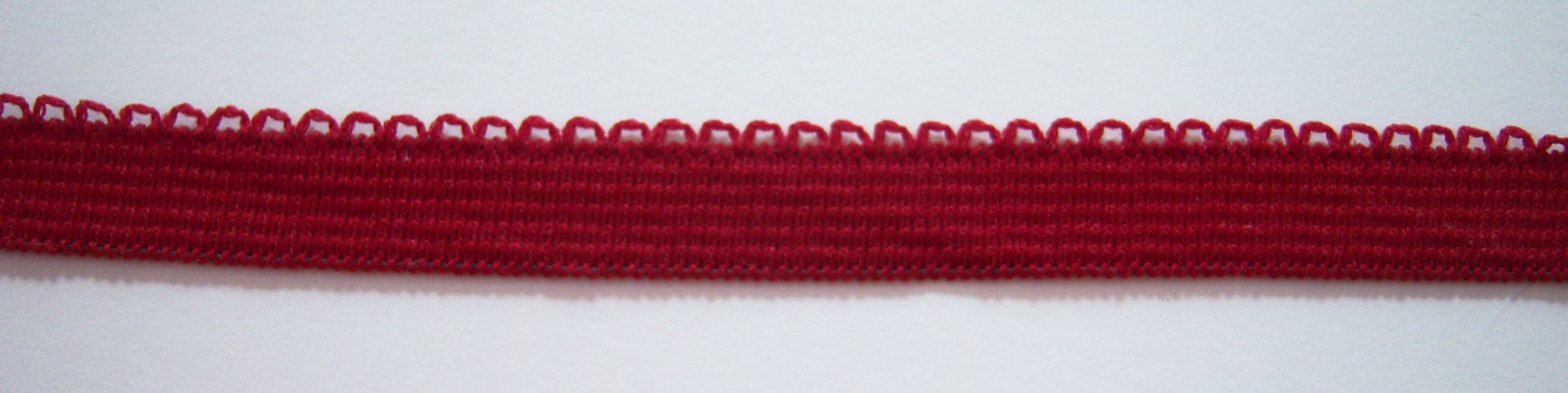 Ruby Red 9/16" Picot Elastic