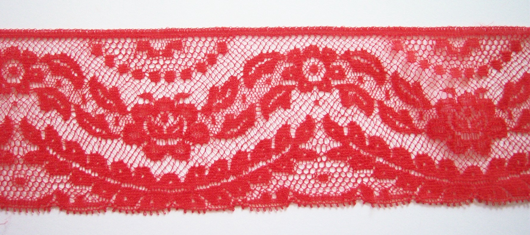 Red Soft 2 1/2" Nylon Lace