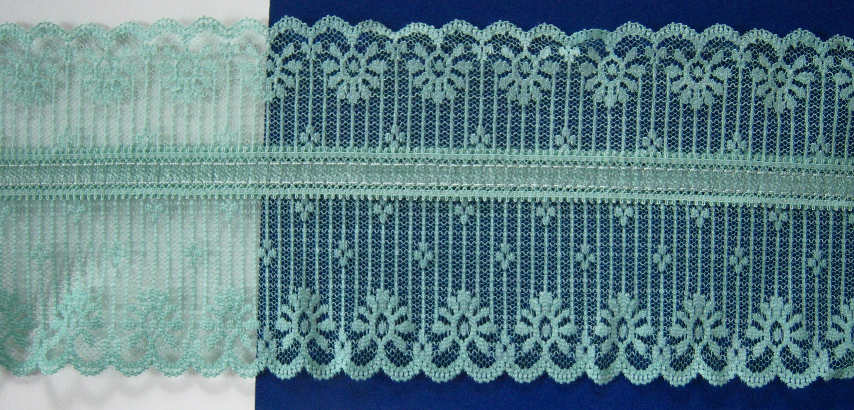 Green Satin 4 1/2" Nylon Lace