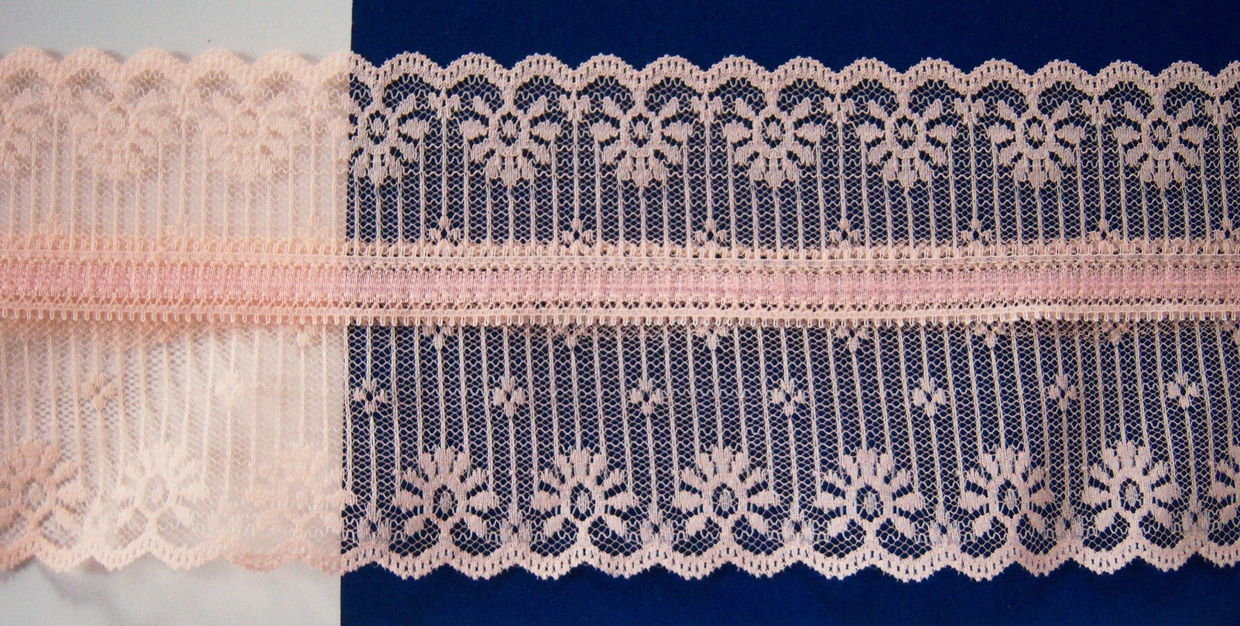 Peach Satin 4 1/2" Nylon Lace